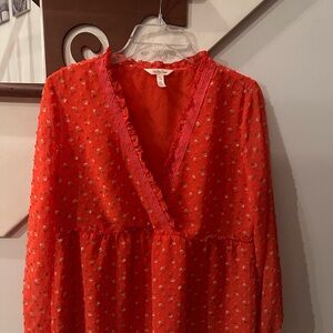 Matilda Jane Vibrant Red Ruffled Top
